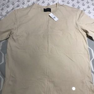 Plain Cream Extended T-Shirt by PacSun